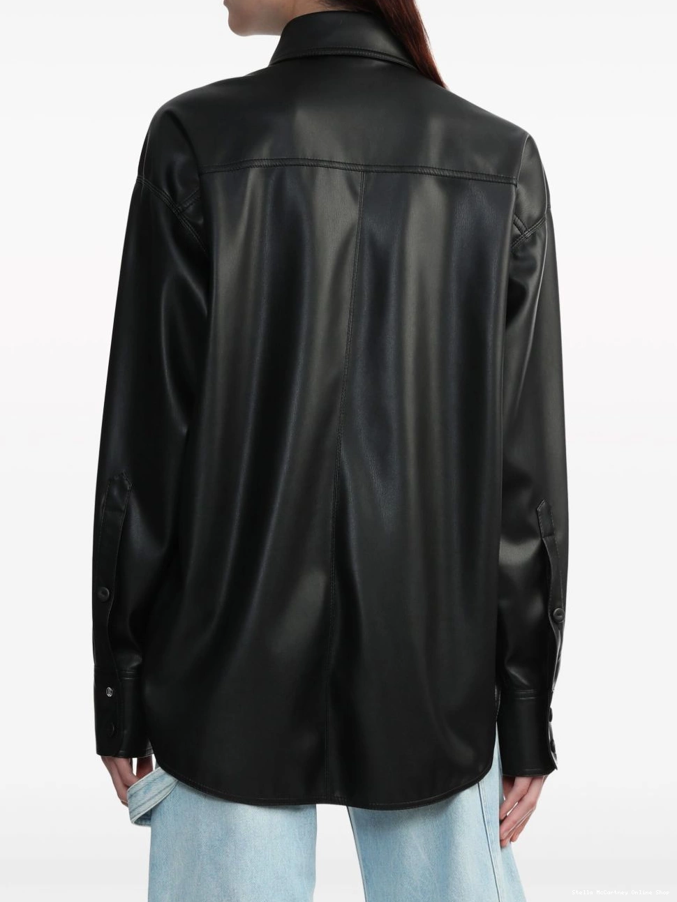 Cheap shirt faux-leather McCartney chest-pocket Stella Women 0629